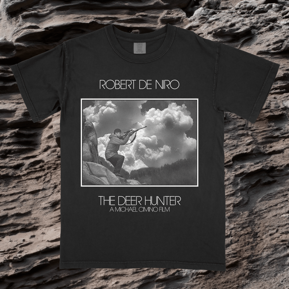 00's The Deer Hunter Robert De Niro Tシャツ The Deer Hunter Robert De NIRO Retro Movie T Shirt S Black
